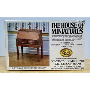 The House of Miniatures Chippendale Desk on Frame Circa 1770 X-Acto 40067 *NEW*.